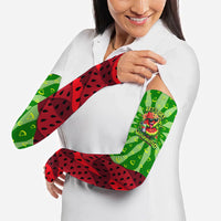 Let's Get Juicy Waterwasted Watermelon Arm Sleeves Funny Cartoon Summer Fruit Party Art