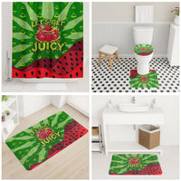 Let's Get Juicy Waterwasted Watermelon Bathroom Set Funny Cartoon Summer Fruit Party Art