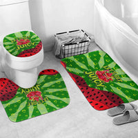 Let's Get Juicy Waterwasted Watermelon Bathroom Set Funny Cartoon Summer Fruit Party Art