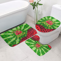 Let's Get Juicy Waterwasted Watermelon Bathroom Set Funny Cartoon Summer Fruit Party Art