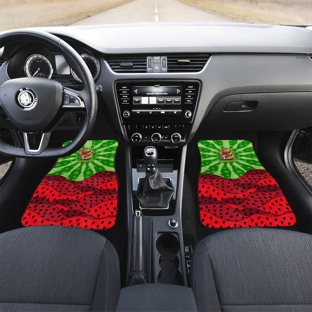 Let's Get Juicy Waterwasted Watermelon Car Mats Funny Cartoon Summer Fruit Party Art