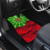 Let's Get Juicy Waterwasted Watermelon Car Mats Funny Cartoon Summer Fruit Party Art