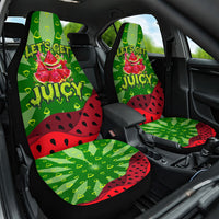 Let's Get Juicy Waterwasted Watermelon Car Seat Cover Funny Cartoon Summer Fruit Party Art