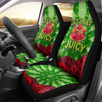 Let's Get Juicy Waterwasted Watermelon Car Seat Cover Funny Cartoon Summer Fruit Party Art