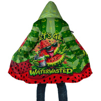 Let's Get Juicy Waterwasted Watermelon Cloak Funny Cartoon Summer Fruit Party Art