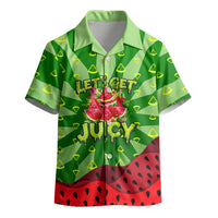 Let's Get Juicy Waterwasted Watermelon Kid Hawaiian Shirt Funny Cartoon Summer Fruit Party Art