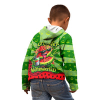 Let's Get Juicy Waterwasted Watermelon Kid Hoodie Funny Cartoon Summer Fruit Party Art