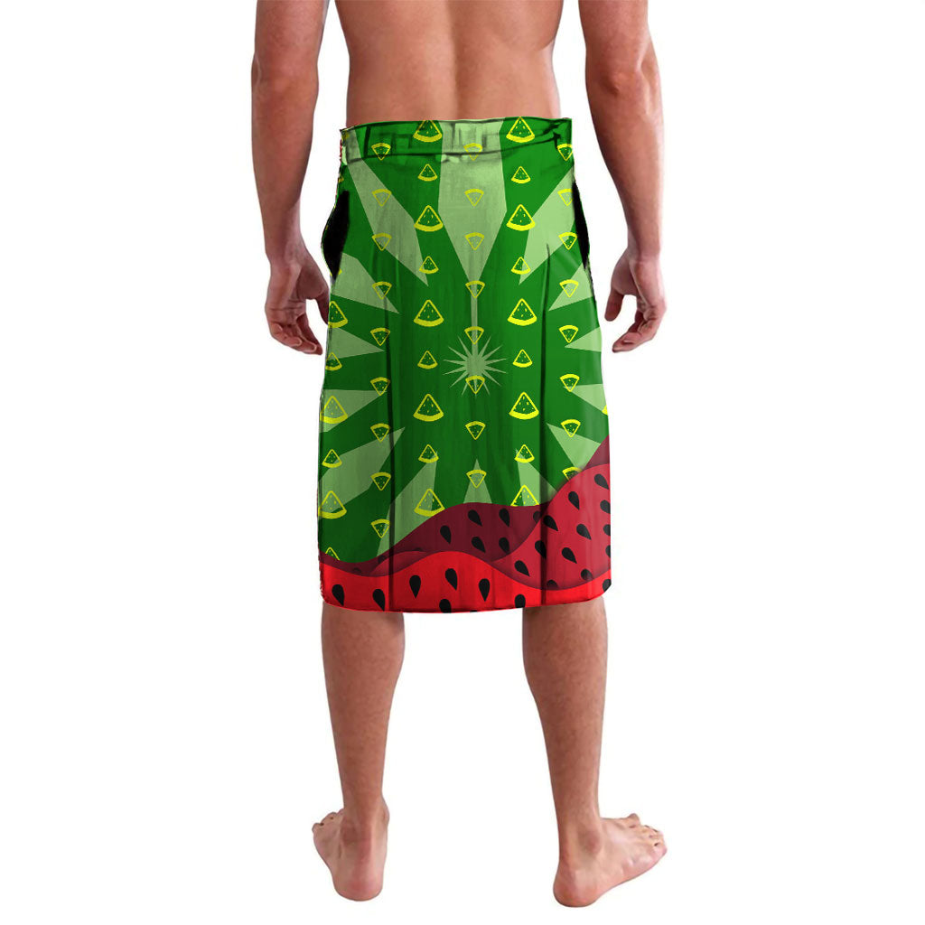 Let's Get Juicy Waterwasted Watermelon Lavalava Funny Cartoon Summer Fruit Party Art