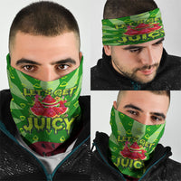 Let's Get Juicy Waterwasted Watermelon Neck Gaiter Funny Cartoon Summer Fruit Party Art