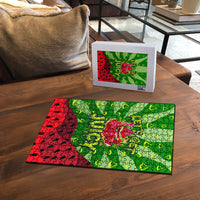 Let's Get Juicy Waterwasted Watermelon Puzzle Funny Cartoon Summer Fruit Party Art