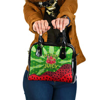 Let's Get Juicy Waterwasted Watermelon Shoulder Handbag Funny Cartoon Summer Fruit Party Art