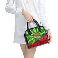 Let's Get Juicy Waterwasted Watermelon Shoulder Handbag Funny Cartoon Summer Fruit Party Art