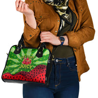 Let's Get Juicy Waterwasted Watermelon Shoulder Handbag Funny Cartoon Summer Fruit Party Art