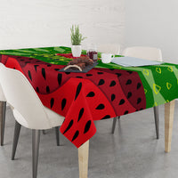 Let's Get Juicy Waterwasted Watermelon Tablecloth Funny Cartoon Summer Fruit Party Art