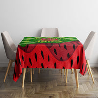 Let's Get Juicy Waterwasted Watermelon Tablecloth Funny Cartoon Summer Fruit Party Art