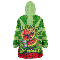 Let's Get Juicy Waterwasted Watermelon Wearable Blanket Hoodie Funny Cartoon Summer Fruit Party Art