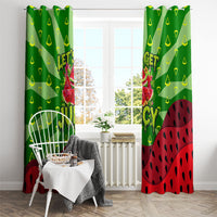 Let's Get Juicy Waterwasted Watermelon Window Curtain Funny Cartoon Summer Fruit Party Art