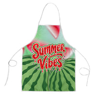 Summer Vibes Watermelon Apron Drinks And Fruit - Vibrant Watercolor Style - Tropical Vacation Art