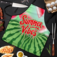 Summer Vibes Watermelon Apron Drinks And Fruit - Vibrant Watercolor Style - Tropical Vacation Art