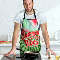 Summer Vibes Watermelon Apron Drinks And Fruit - Vibrant Watercolor Style - Tropical Vacation Art