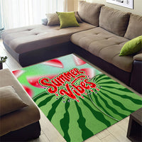 Summer Vibes Watermelon Area Rug Drinks And Fruit - Vibrant Watercolor Style - Tropical Vacation Art