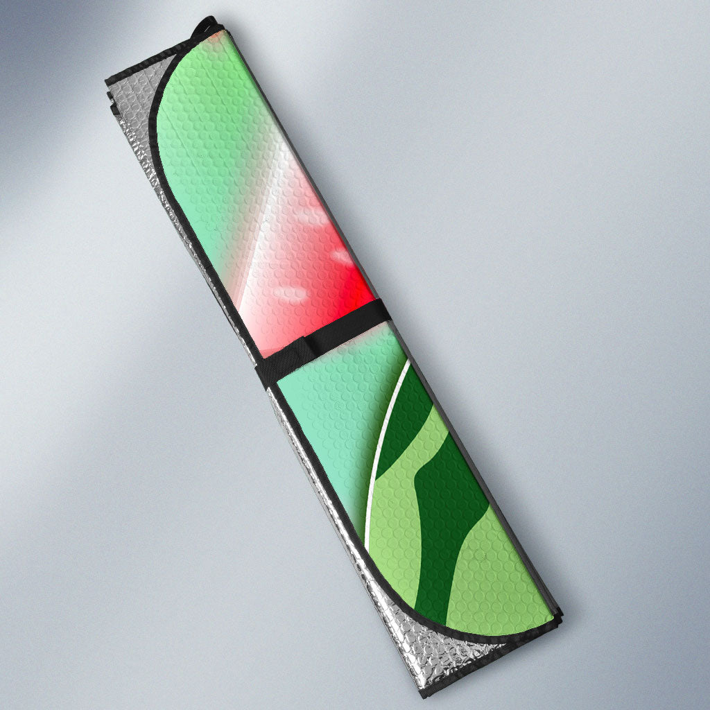 Summer Vibes Watermelon Auto Sun Shade Drinks And Fruit - Vibrant Watercolor Style - Tropical Vacation Art