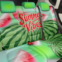 Summer Vibes Watermelon Back Car Seat Cover Drinks And Fruit - Vibrant Watercolor Style - Tropical Vacation Art