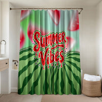 Summer Vibes Watermelon Bathroom Set Drinks And Fruit - Vibrant Watercolor Style - Tropical Vacation Art