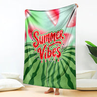 Summer Vibes Watermelon Blanket Drinks And Fruit - Vibrant Watercolor Style - Tropical Vacation Art