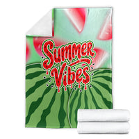 Summer Vibes Watermelon Blanket Drinks And Fruit - Vibrant Watercolor Style - Tropical Vacation Art