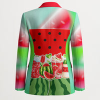 Summer Vibes Watermelon Blazer Drinks And Fruit - Vibrant Watercolor Style - Tropical Vacation Art