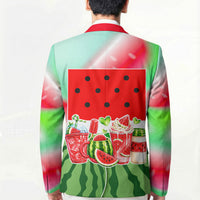 Summer Vibes Watermelon Blazer Drinks And Fruit - Vibrant Watercolor Style - Tropical Vacation Art