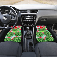 Summer Vibes Watermelon Car Mats Drinks And Fruit - Vibrant Watercolor Style - Tropical Vacation Art
