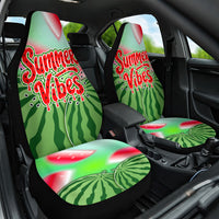 Summer Vibes Watermelon Car Seat Cover Drinks And Fruit - Vibrant Watercolor Style - Tropical Vacation Art