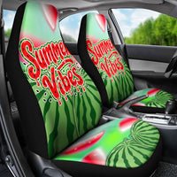 Summer Vibes Watermelon Car Seat Cover Drinks And Fruit - Vibrant Watercolor Style - Tropical Vacation Art
