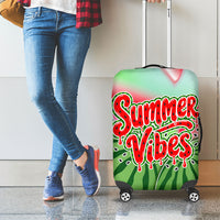 Summer Vibes Watermelon Luggage Cover Drinks And Fruit - Vibrant Watercolor Style - Tropical Vacation Art