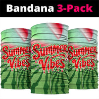 Summer Vibes Watermelon Neck Gaiter Drinks And Fruit - Vibrant Watercolor Style - Tropical Vacation Art