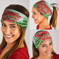 Summer Vibes Watermelon Neck Gaiter Drinks And Fruit - Vibrant Watercolor Style - Tropical Vacation Art