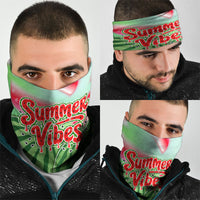 Summer Vibes Watermelon Neck Gaiter Drinks And Fruit - Vibrant Watercolor Style - Tropical Vacation Art
