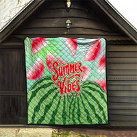 Summer Vibes Watermelon Quilt Drinks And Fruit - Vibrant Watercolor Style - Tropical Vacation Art