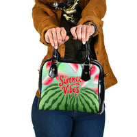 Summer Vibes Watermelon Shoulder Handbag Drinks And Fruit - Vibrant Watercolor Style - Tropical Vacation Art