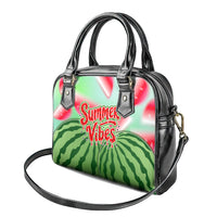 Summer Vibes Watermelon Shoulder Handbag Drinks And Fruit - Vibrant Watercolor Style - Tropical Vacation Art