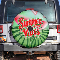 Summer Vibes Watermelon Spare Tire Cover Drinks And Fruit - Vibrant Watercolor Style - Tropical Vacation Art