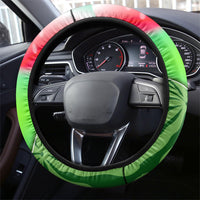 Summer Vibes Watermelon Steering Wheel Cover Drinks And Fruit - Vibrant Watercolor Style - Tropical Vacation Art
