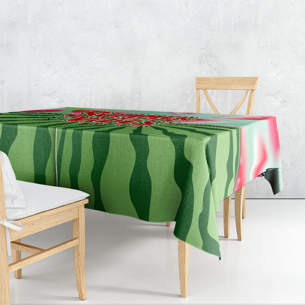 Summer Vibes Watermelon Tablecloth Drinks And Fruit - Vibrant Watercolor Style - Tropical Vacation Art