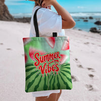 Summer Vibes Watermelon Tote Bag Drinks And Fruit - Vibrant Watercolor Style - Tropical Vacation Art