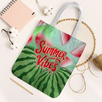 Summer Vibes Watermelon Tote Bag Drinks And Fruit - Vibrant Watercolor Style - Tropical Vacation Art