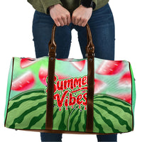 Summer Vibes Watermelon Travel Bag Drinks And Fruit - Vibrant Watercolor Style - Tropical Vacation Art