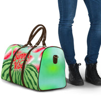 Summer Vibes Watermelon Travel Bag Drinks And Fruit - Vibrant Watercolor Style - Tropical Vacation Art
