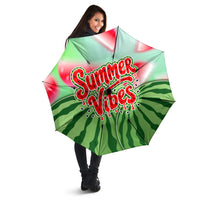 Summer Vibes Watermelon Umbrella Drinks And Fruit - Vibrant Watercolor Style - Tropical Vacation Art